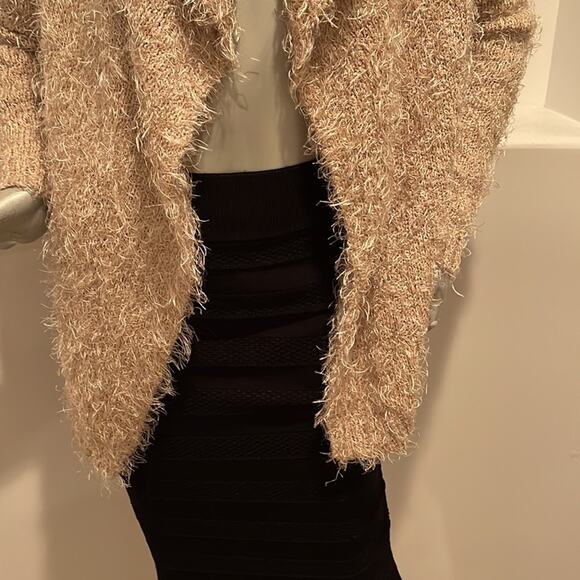 Adolfo Dominguez Open Front Jacket Cardigan Beige Size S - Picture 3 of 12